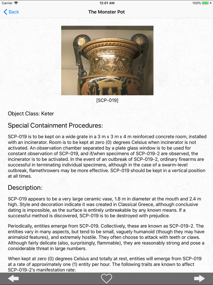SCP Foundation Catalog