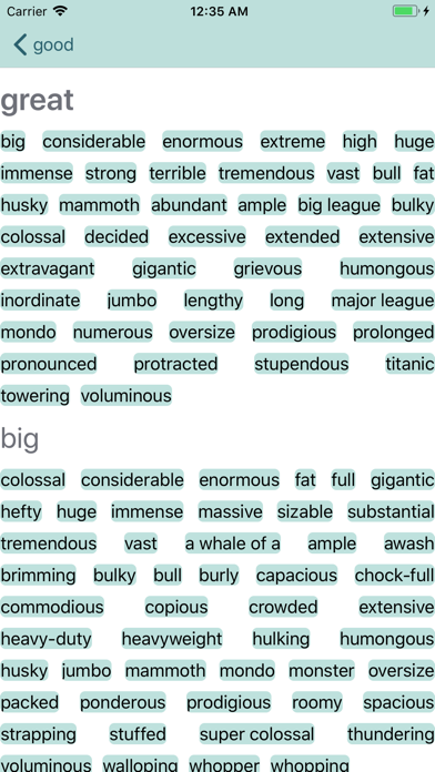 Synonyms - English dictionary screenshot 2