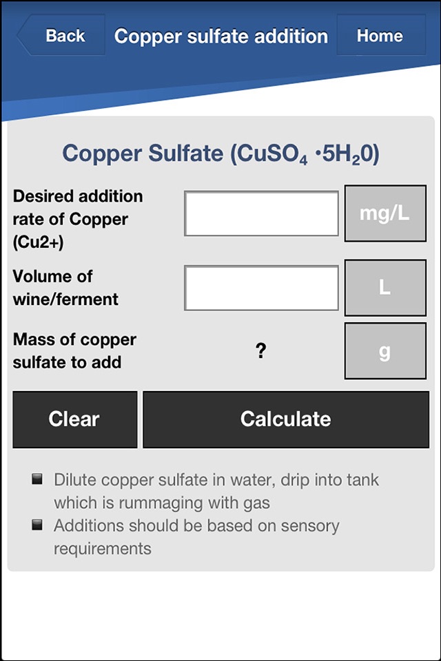 AWRI Winemaking Calculators screenshot 3