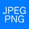 This is an application for converting image file formats to JPEG or PNG