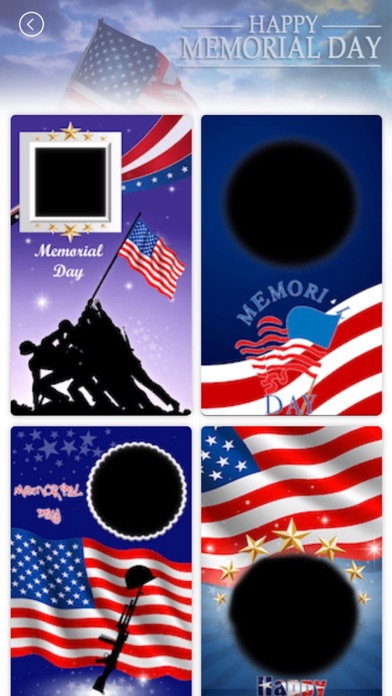 Memorial Day Photo Frames Screenshot on iOS