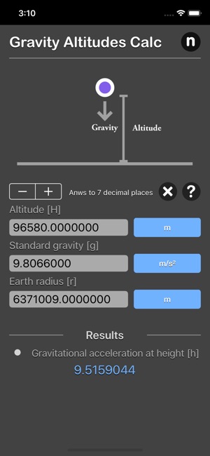 Gravity Altitudes Calculator(圖2)-速報App