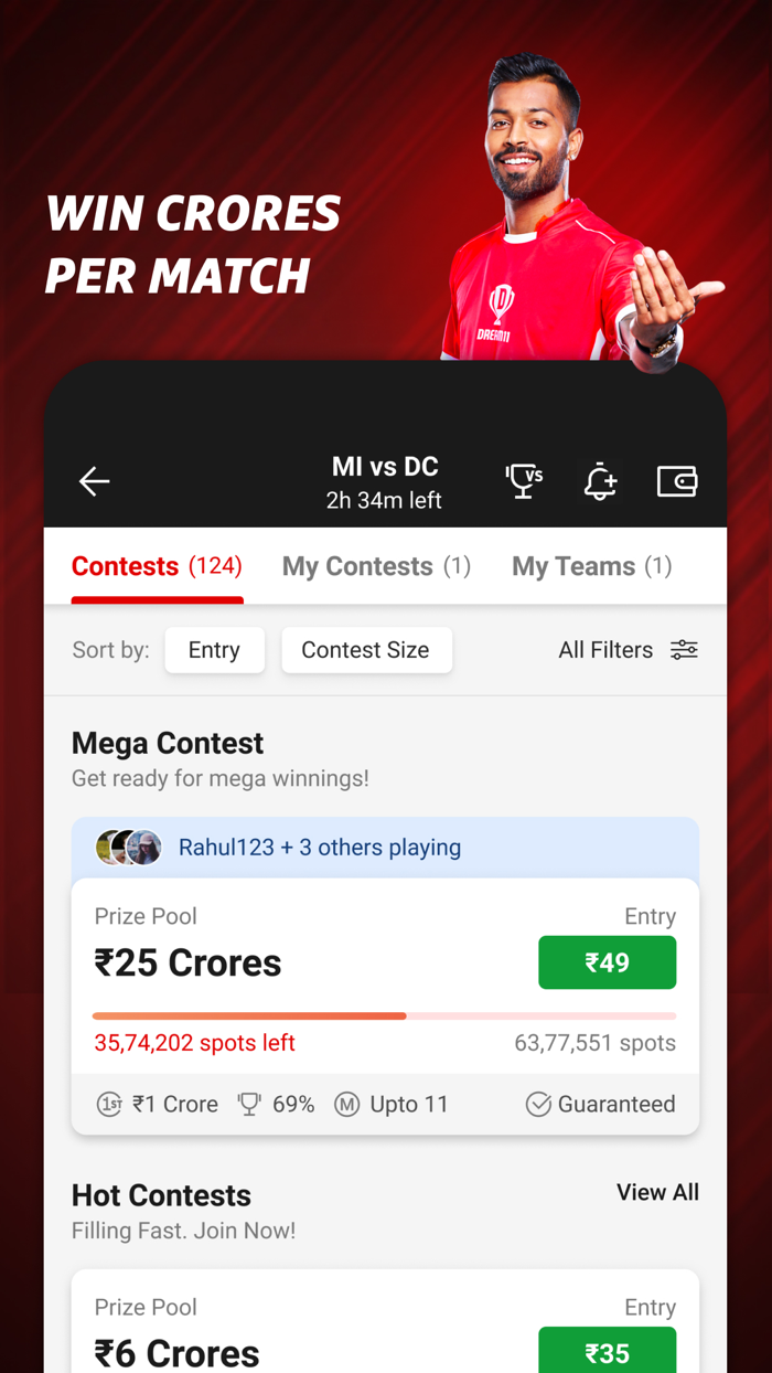 Dream11 Fantasy Cricket App