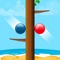 Tree Ball is a game in which you have to cleverly avoid tree branches