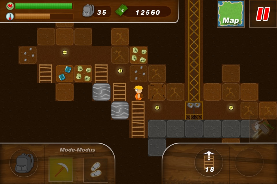 Treasure Miner - 2d gem mine screenshot 2
