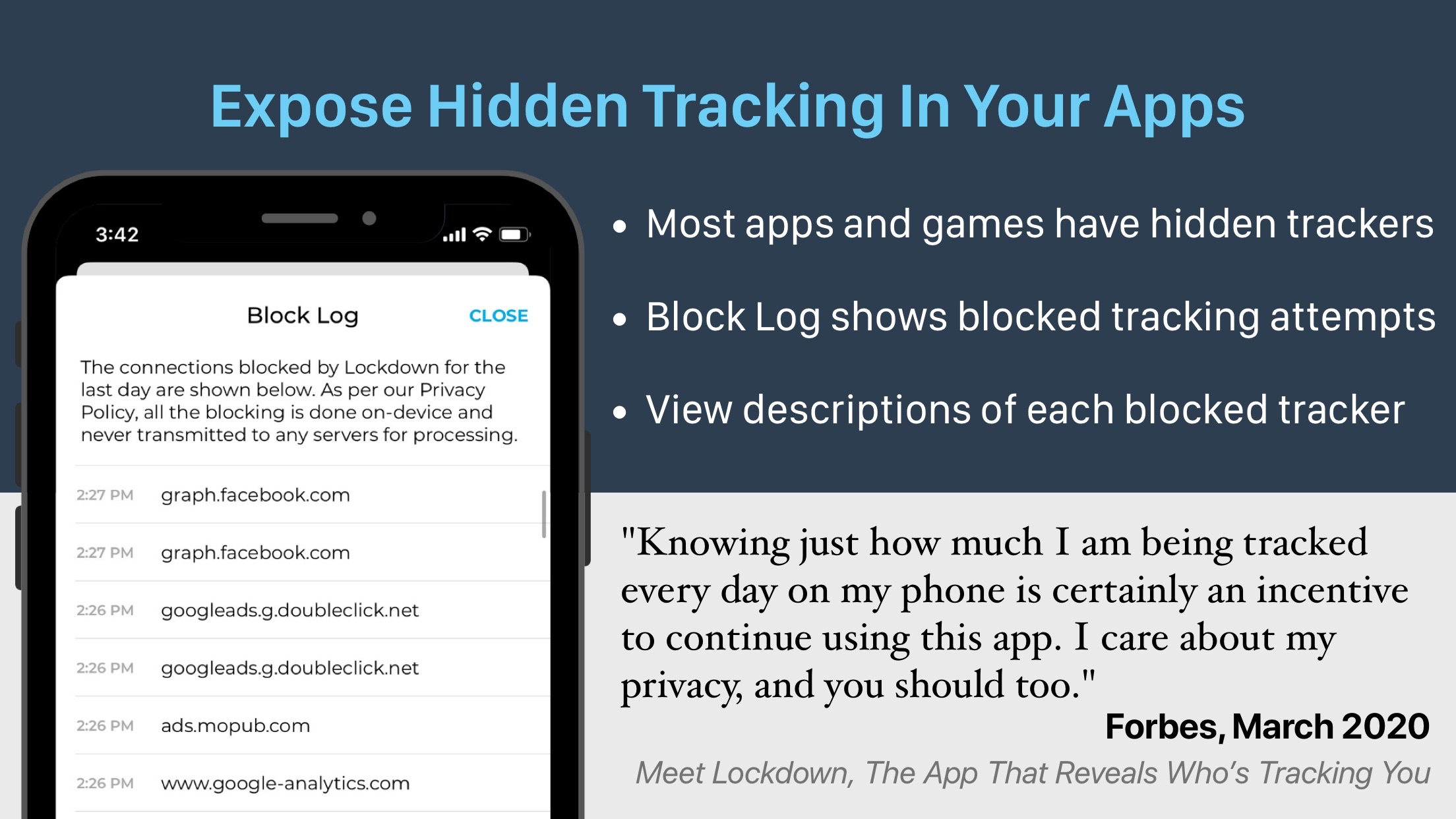 Screenshot do app Lockdown Privacy