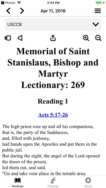 Mass Readings and Prayers
