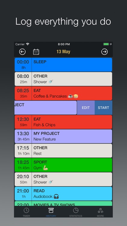 daylog | 24/7 time tracker