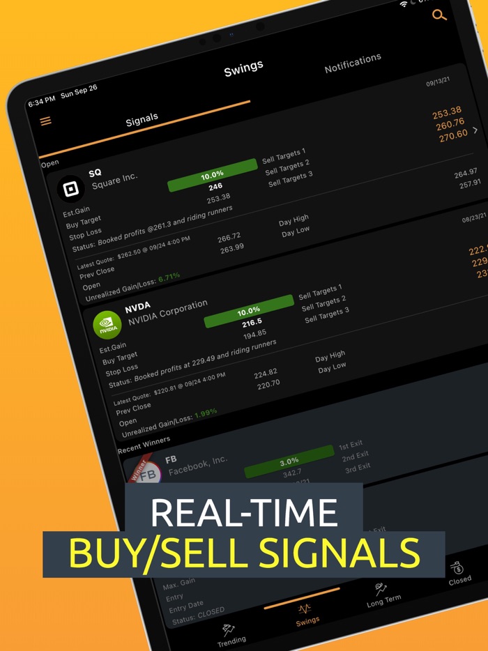 Stock Signals Tracker  Alert