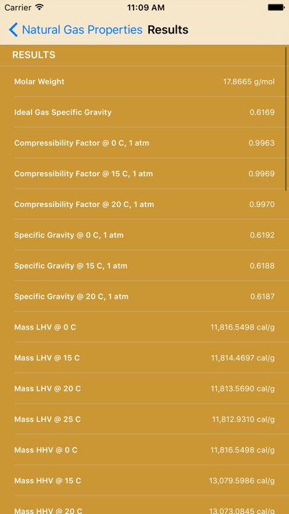 Natural Gas Props Calculator