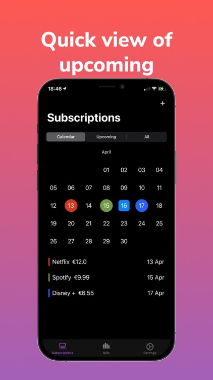 My Subscriptions - Reminders