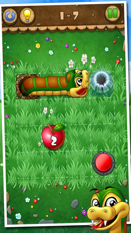 Snake game eating food splash screen for mobile game 1920 x 1080