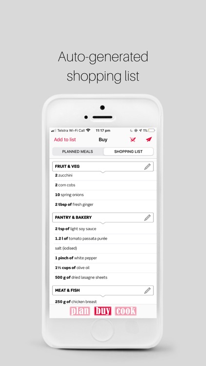 Plan Buy Cook meal planner screenshot-6