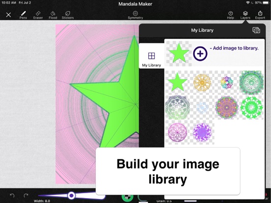 Mandala Maker: symmetry doodle screenshot 2