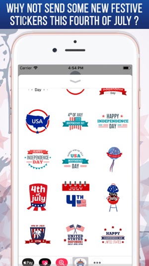 July 4th Stickers For iMessage(圖6)-速報App