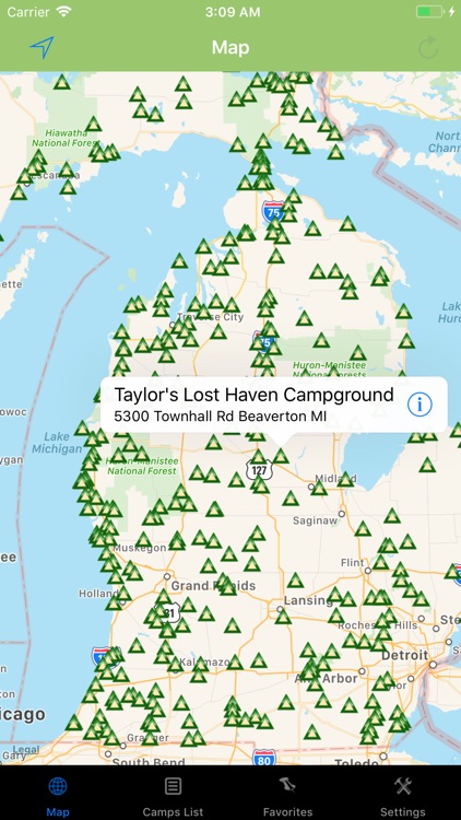 Michigan – Camping & RV spots