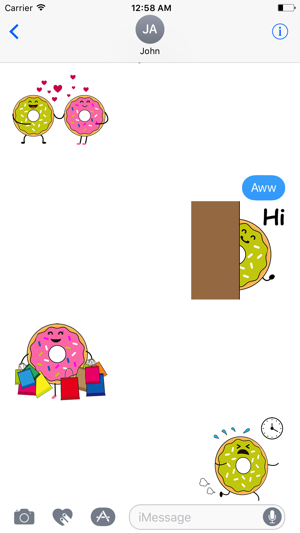 Animated Lovers Donut Stickers(圖3)-速報App