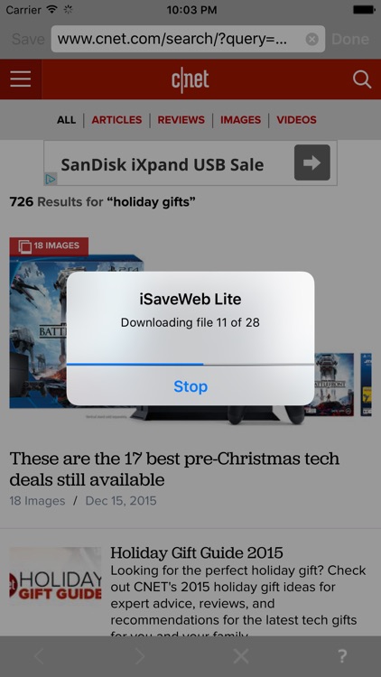 iSaveWeb - web saving tool