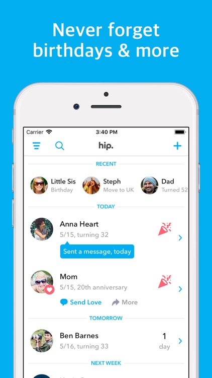 hip: Birthday Reminder App screenshot-0