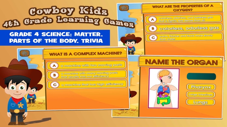 Cowboy Grade 4 Learning Games screenshot-3