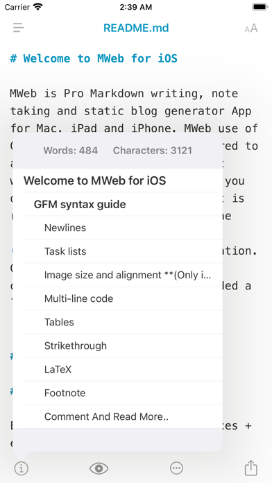 MWeb - Markdown & Note Taking screenshot 3