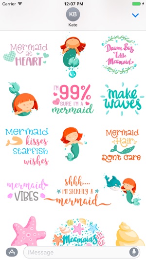 Mermaid Kisses Emojis Stickers(圖2)-速報App