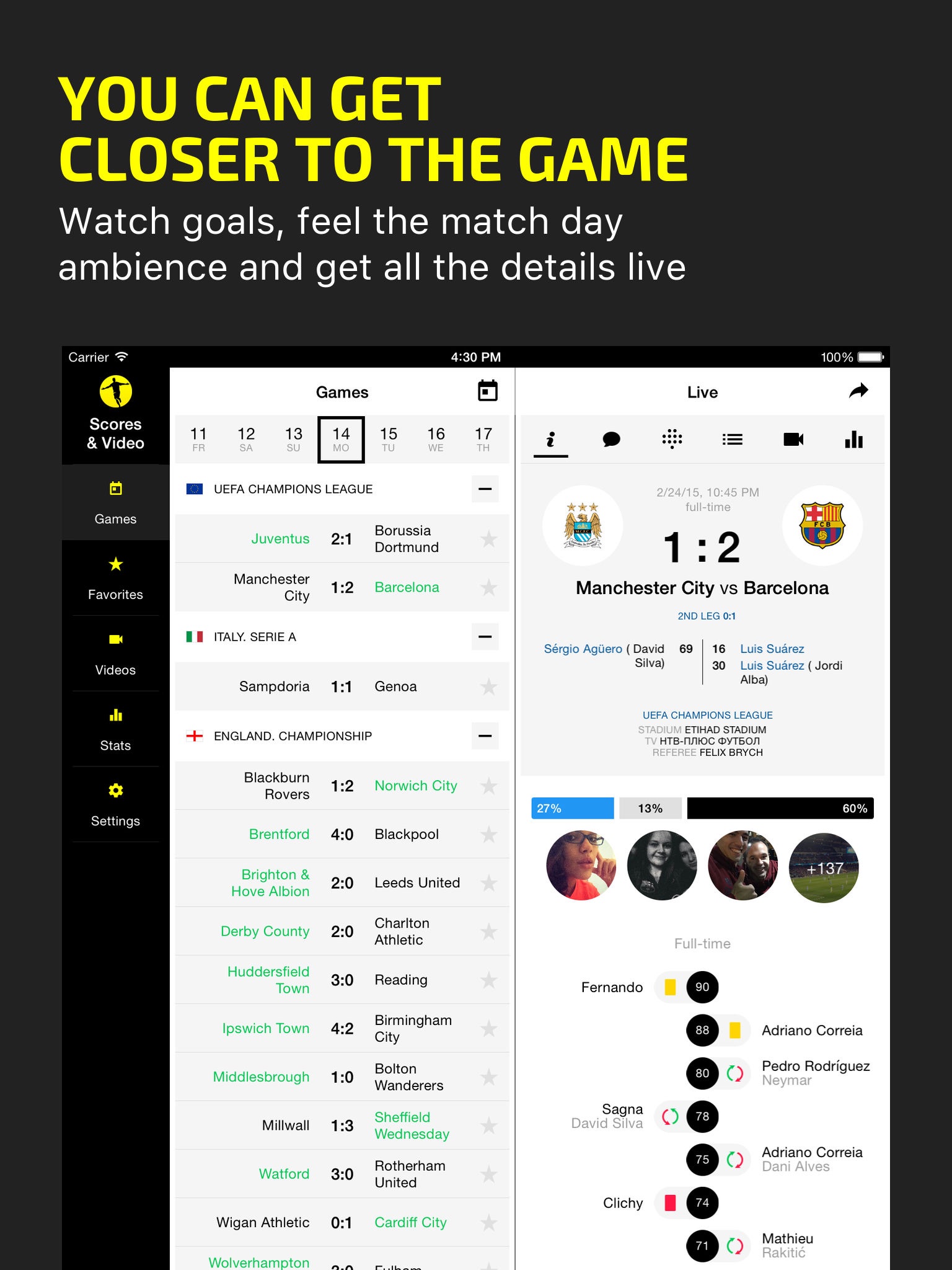 Scores & Video: soccer 2018 screenshot 2