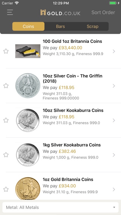 Live Gold Price - Gold.co.uk screenshot-3