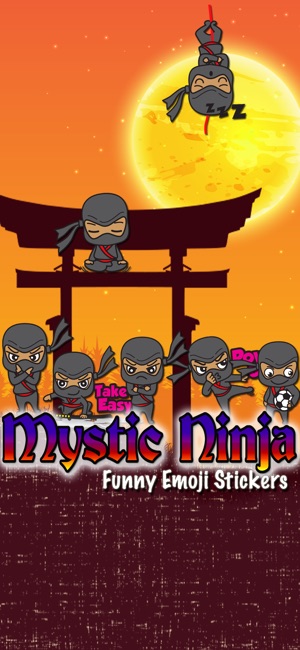 Mystic Ninja Funny Emoji Stick(圖1)-速報App