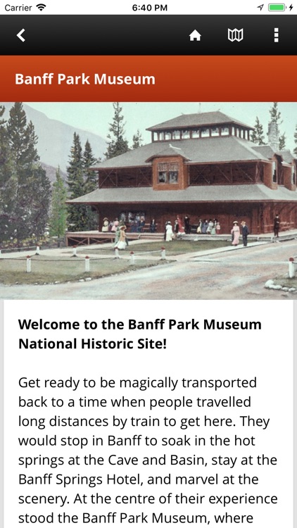 Parks Canada Guided Tour app