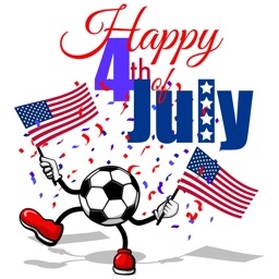 Soccer 4th of July Stickers