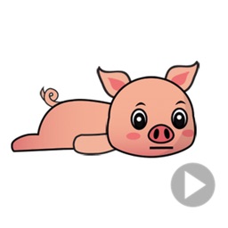A Lazy Pig Animated Stickers