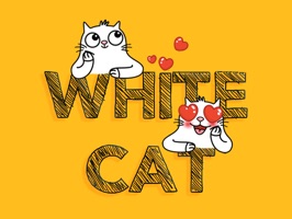 White Cat Emoji Stickers