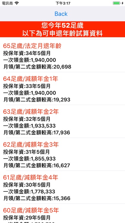 勞保年金試算 screenshot-3
