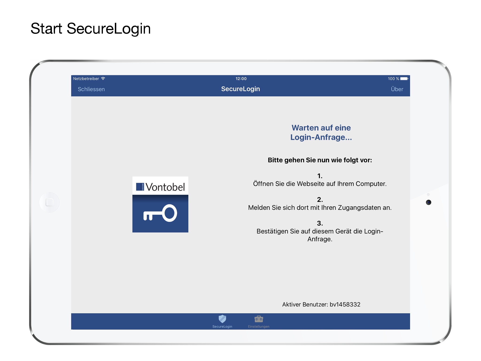 Vontobel SecureLogin screenshot 2