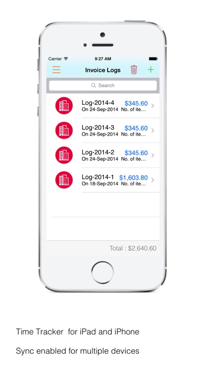 Time Tracker business invoice