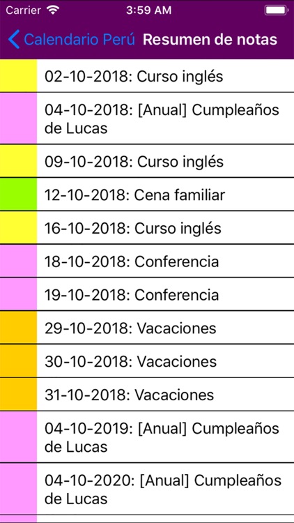 Calendario Feriados 2019 Perú screenshot-4