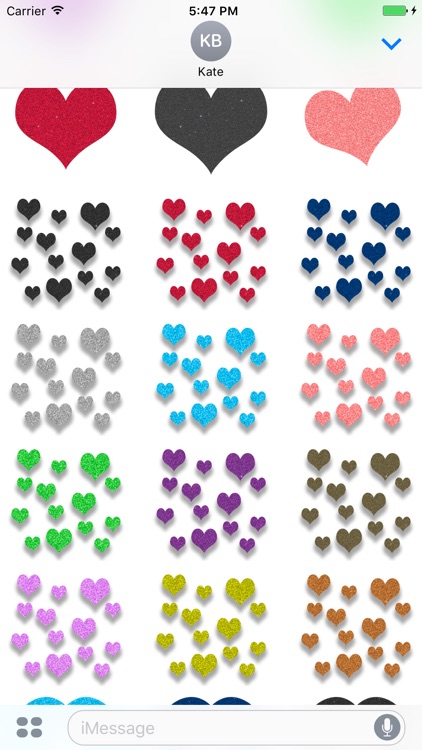 Glitter Heart Stickers by Teresa McClary