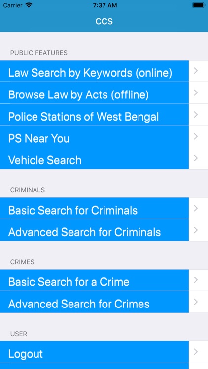 Crime Criminal Search