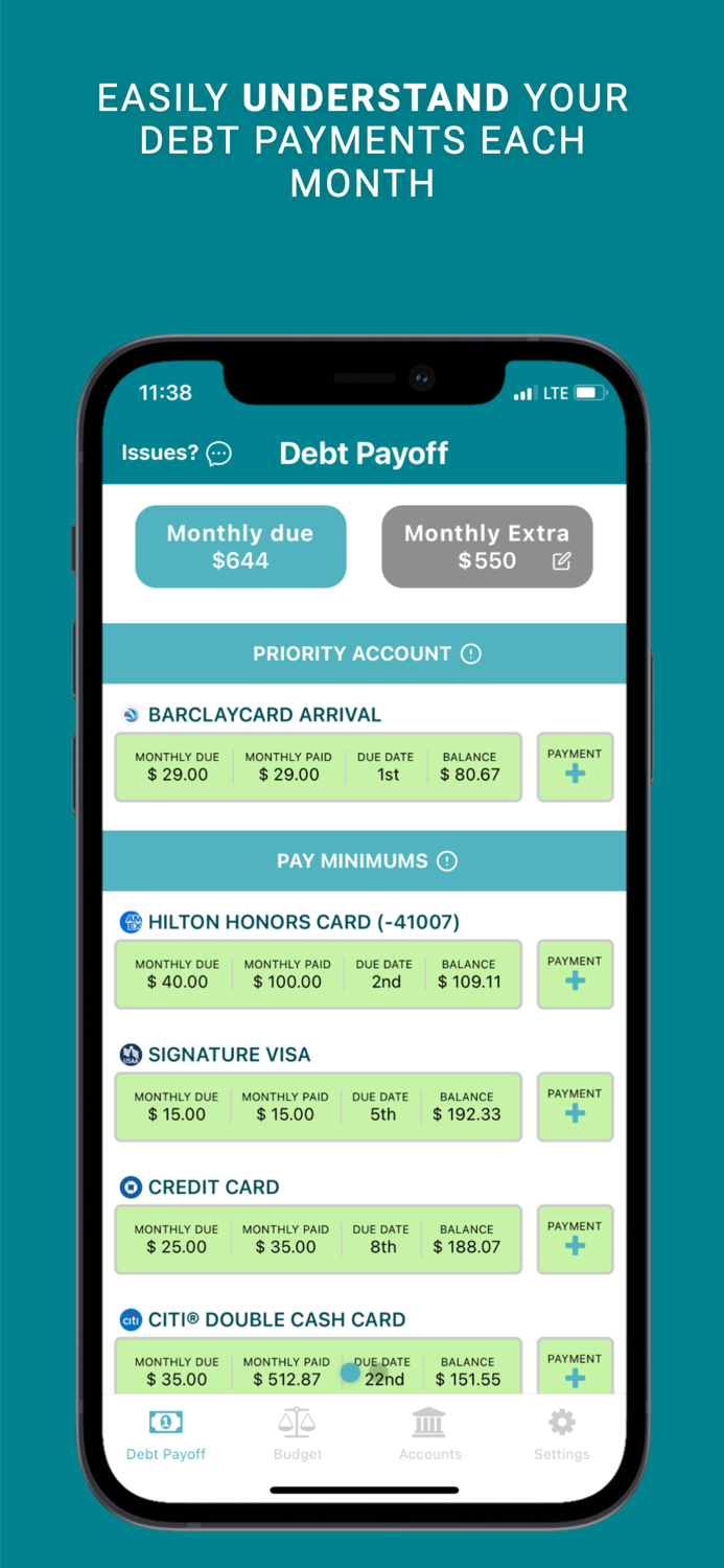 Savvy Debt Payoff Planner