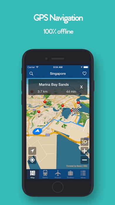 シンガポールオフライン地図 - シティメトロエアポートのおすすめ画像2