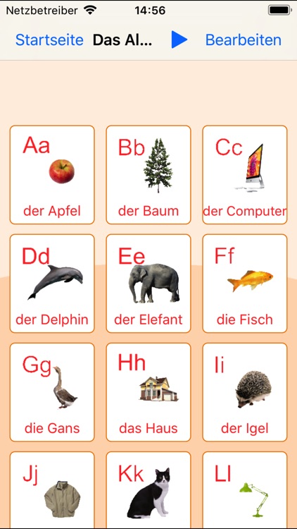 German Alphabet Learning Cards