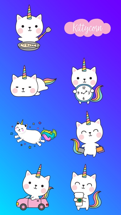 Unicorn Cats Stickers Pack App screenshot 3