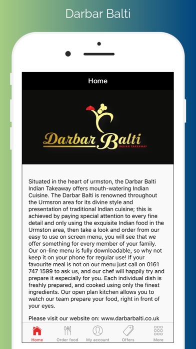 How to cancel & delete Darbar Balti Urmston from iphone & ipad 1