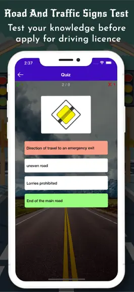 Game screenshot Road And Traffic Signs Test apk