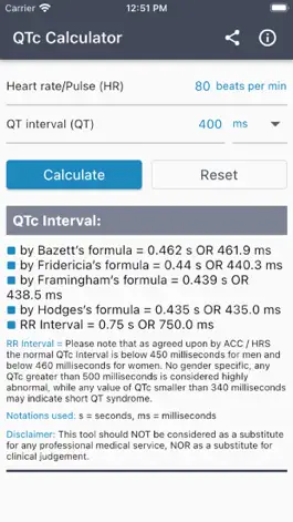 Game screenshot QTc Calculator mod apk