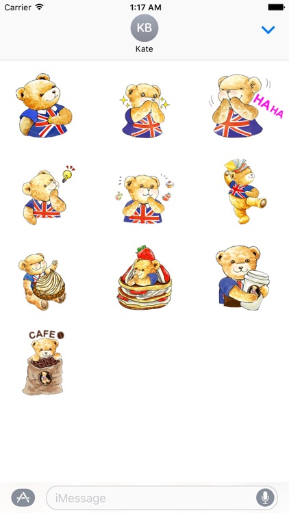 Classic English Teddy Sticker