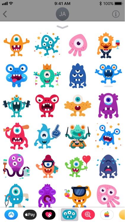 Happy Monster stickers screenshot-3