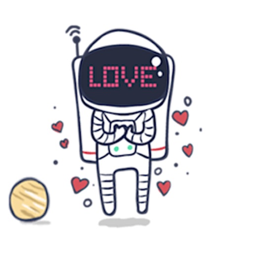 Happy Astronaut Sticker