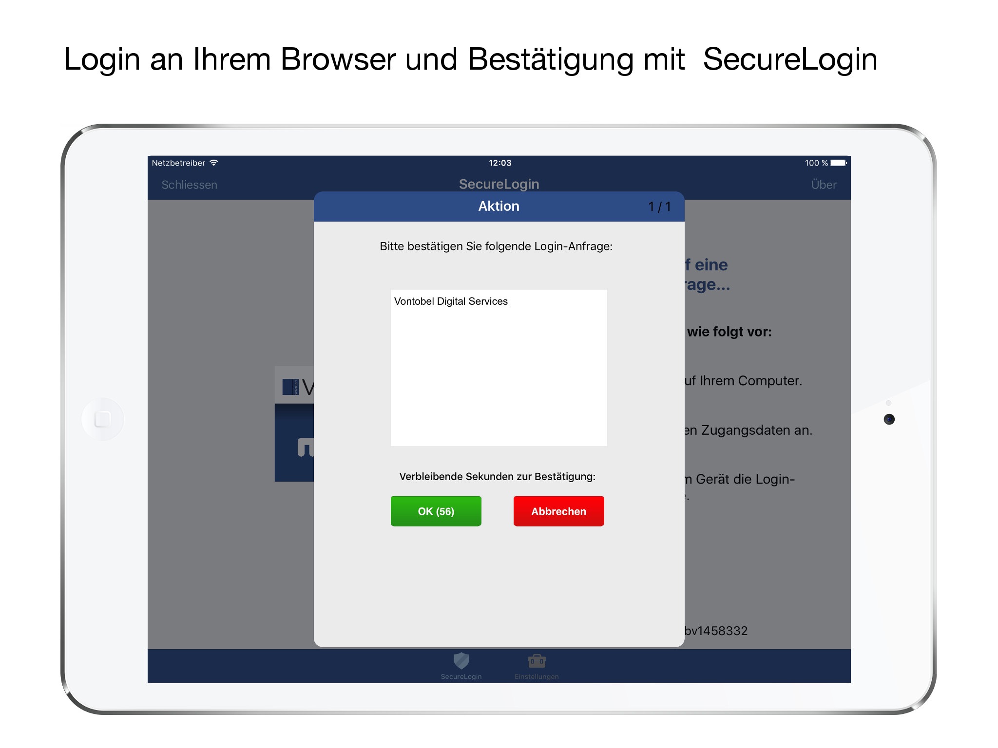 Vontobel SecureLogin screenshot 3